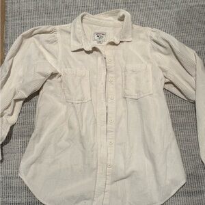 American Eagle Off-White Corduroy Shirt